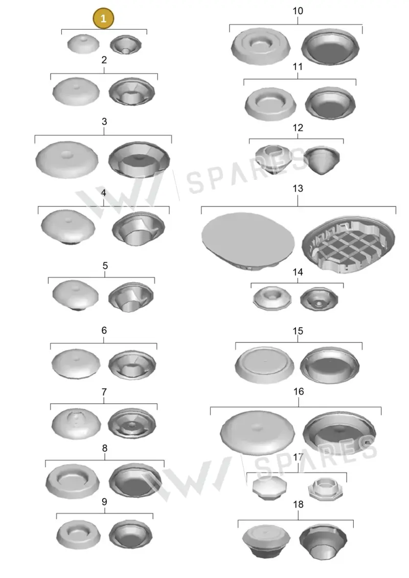 95550428100 — Porsche Cayman (2016-2019) diagram p50801002, position 1