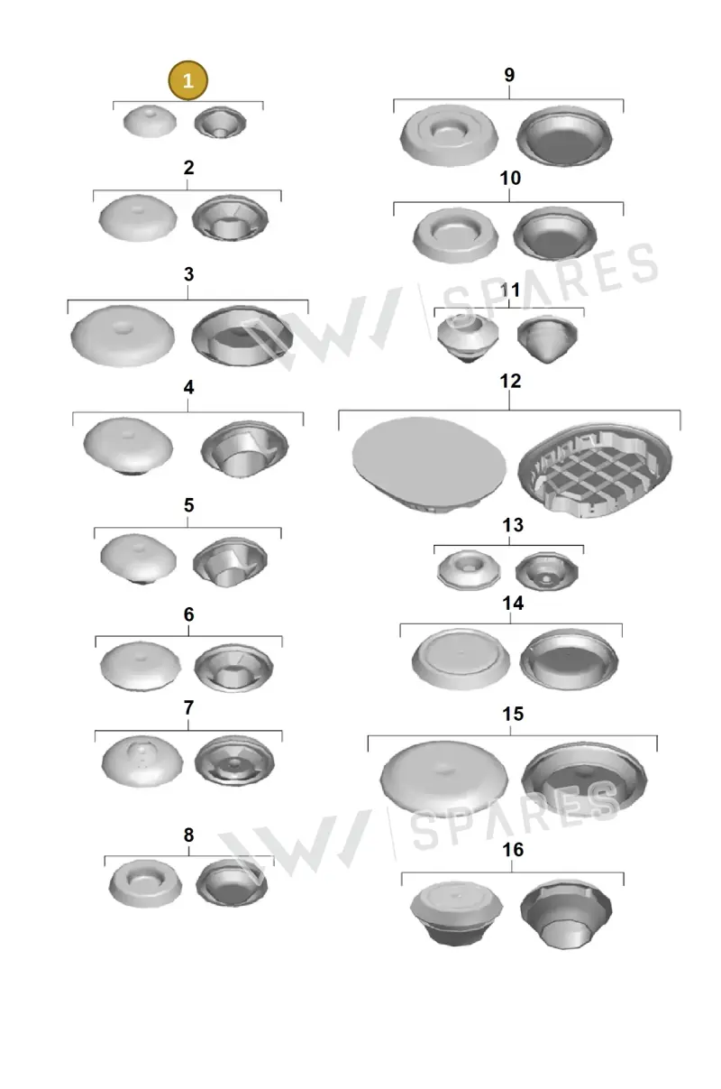 95550428100 — Porsche Boxster Spyder (2019-2020) diagram p54801010, position 1