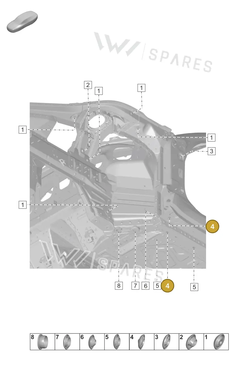 95551218800 — Porsche 911 (2018-2024) diagram p53806100, position 4