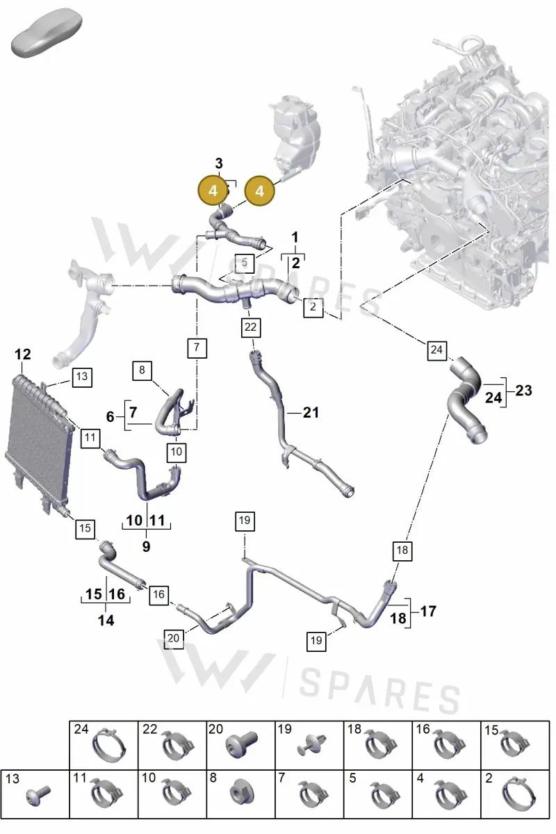 95551240500 — Porsche Panamera (2023-) diagram p62105300, position 4