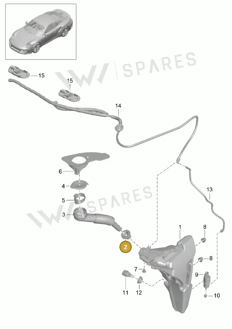 95552871101 — Porsche GT2 RS Clubsport (2013-2020) diagram p42904010, position 2