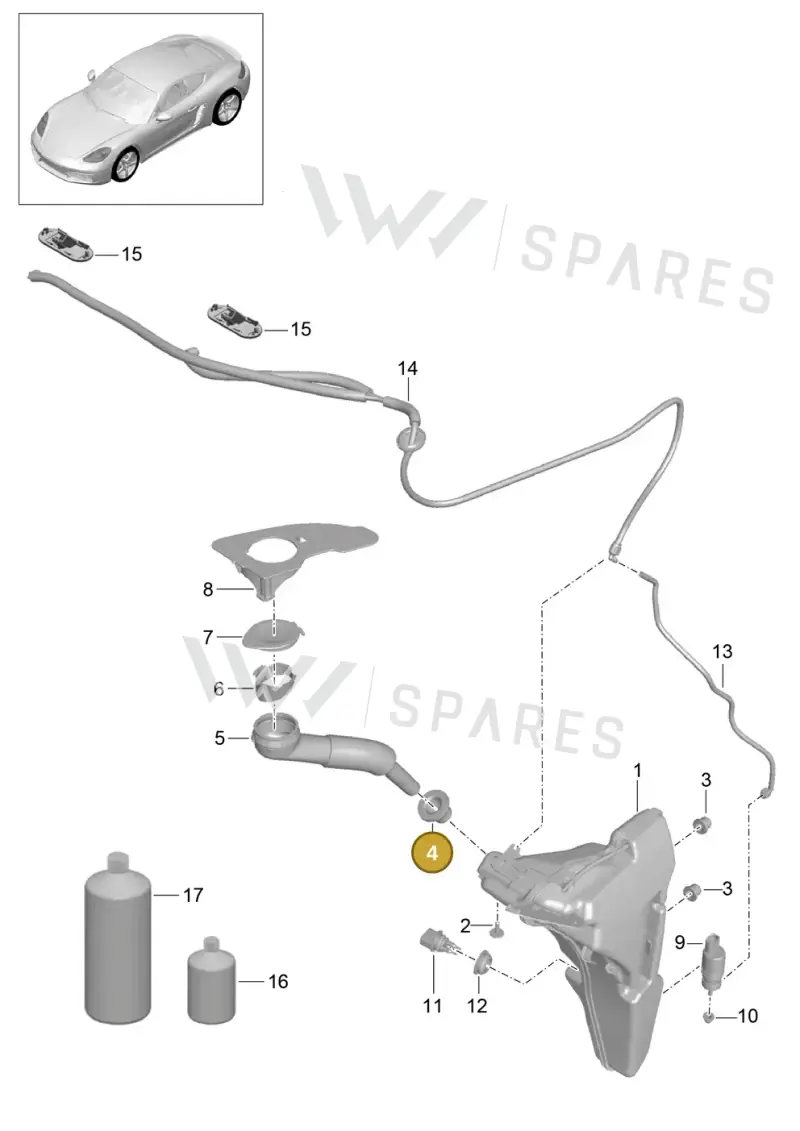 95552871101 — Porsche Cayman (2016-2019) diagram p50904010, position 4