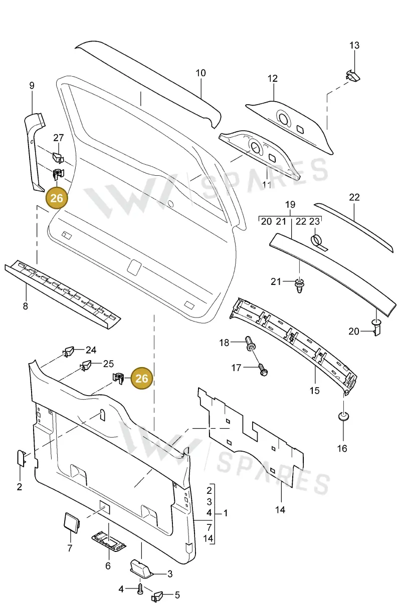95555520800 — Porsche Cayenne (2007-2010) diagram p31807035, position 26