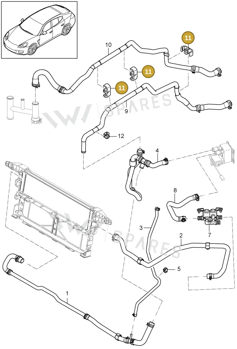 95557205503 — Porsche Panamera (2009-2016) diagram p35813045, position 11