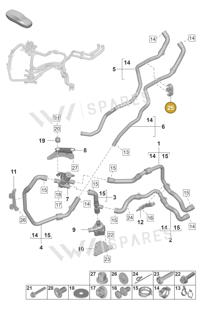 95557205503 — Porsche Panamera (2023-2025) diagram p58813200, position 25