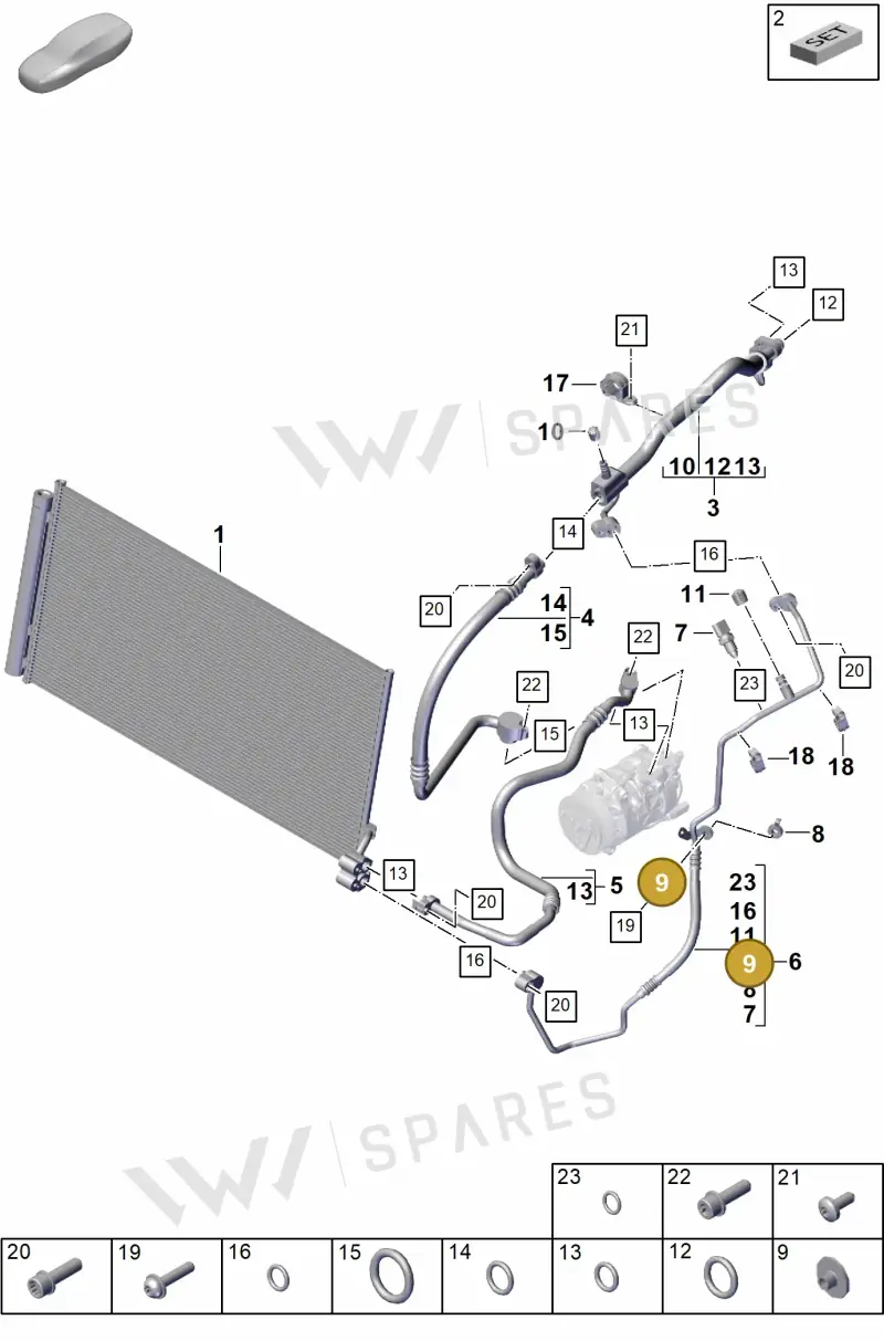 95557282701 — Porsche Panamera (2023-2025) diagram p62814300, position 9