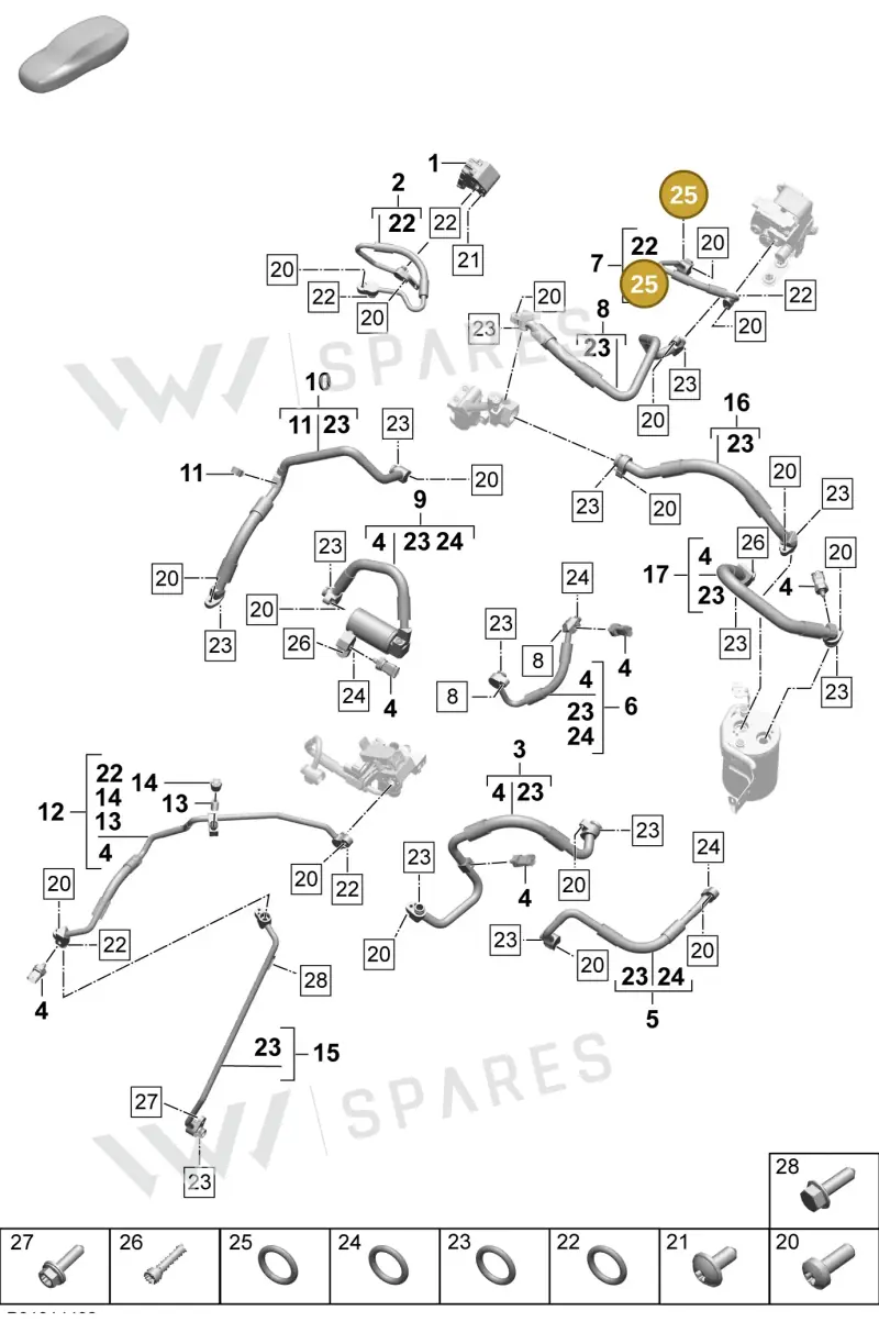 95557374900 — Porsche Macan (2024-2024) diagram p61814402, position 25