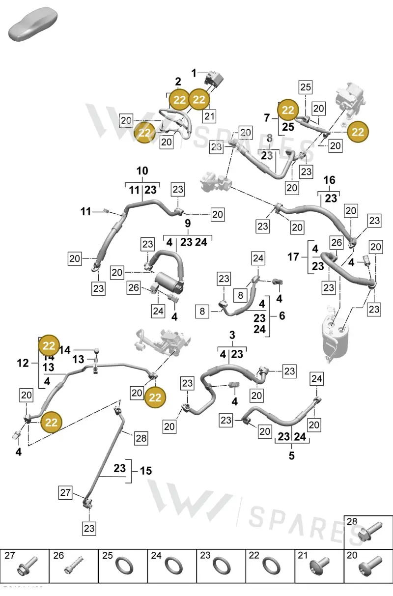 95557374902 — Porsche Macan (2024-2024) diagram p61814402, position 22