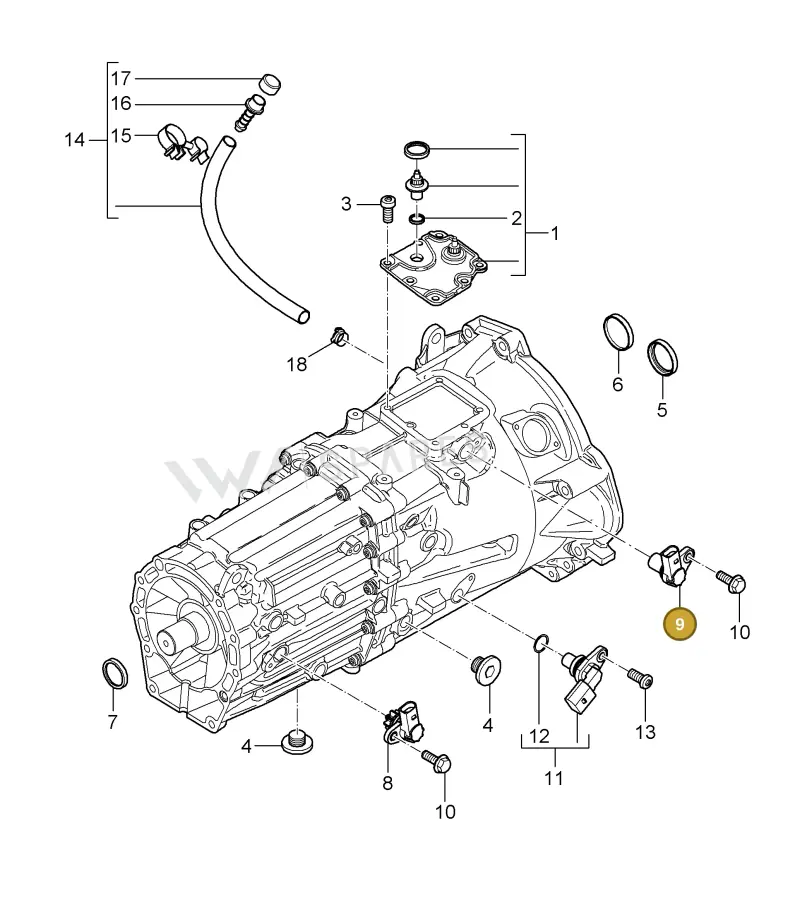 95560682700 — Porsche Cayenne (2007-2010) diagram p31302005, position 9