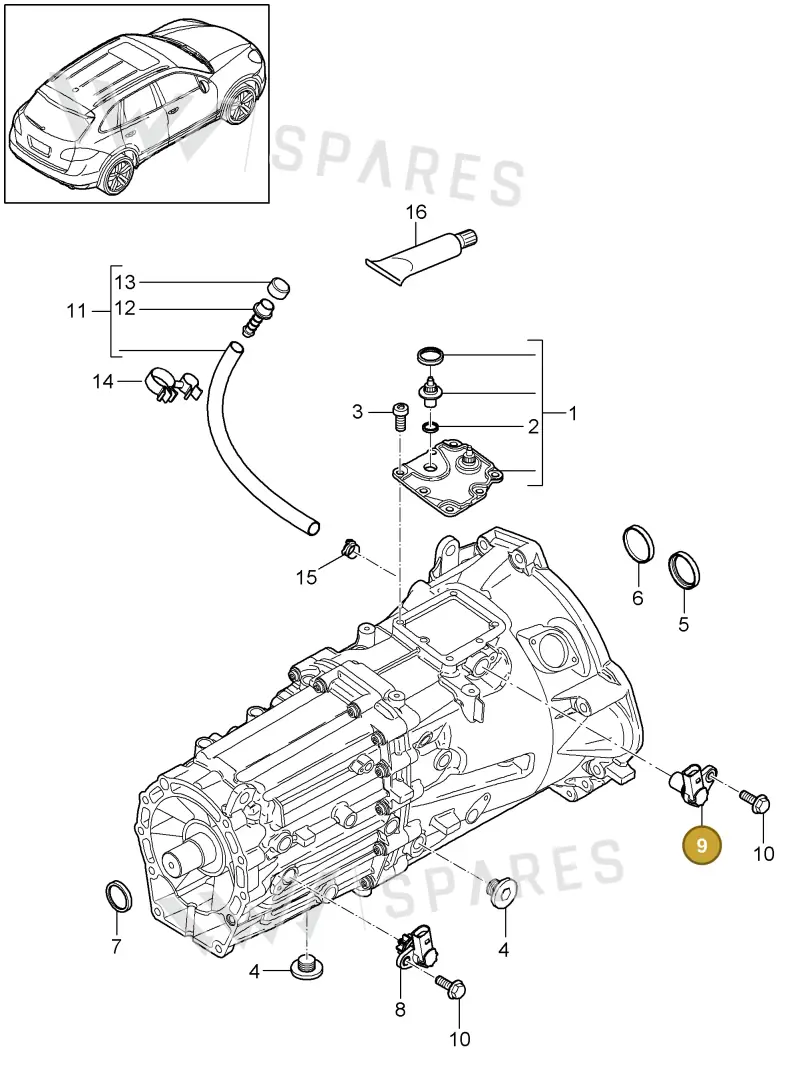 95560682700 — Porsche Cayenne (2010-2018) diagram p37302010, position 9