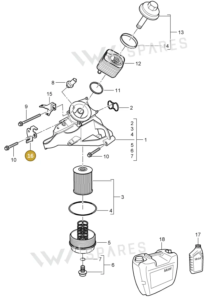 95560720840 — Porsche Cayenne (2007-2010) diagram p31104015, position 16