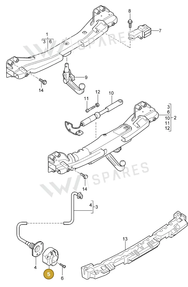 95561253301 — Porsche Cayenne (2007-2010) diagram p31002000, position 5