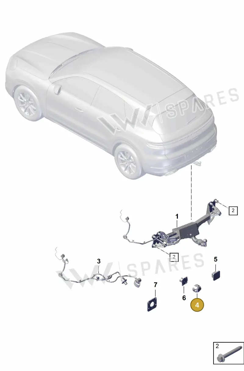 95561253301 — Porsche Cayenne Coupe (2023-2023) diagram p60002000, position 4