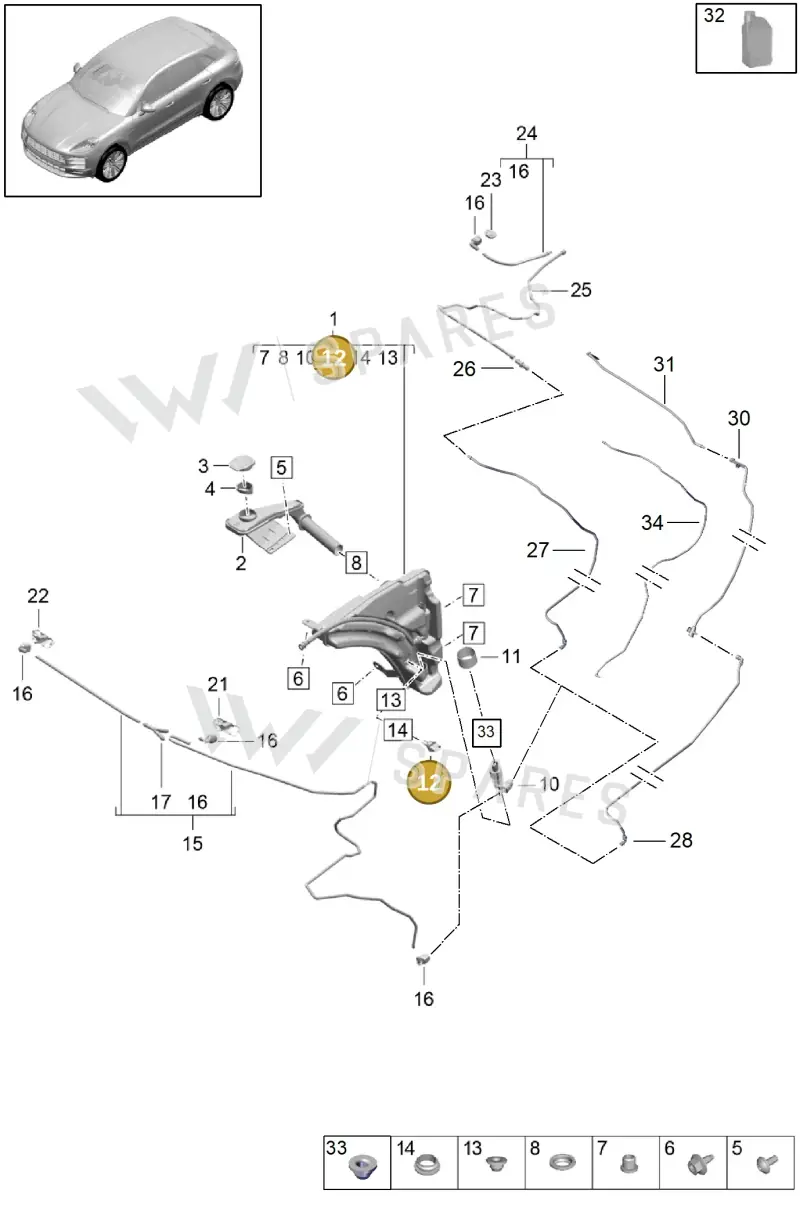95562810500 — Porsche Macan (2018-2022) diagram p52904100, position 12