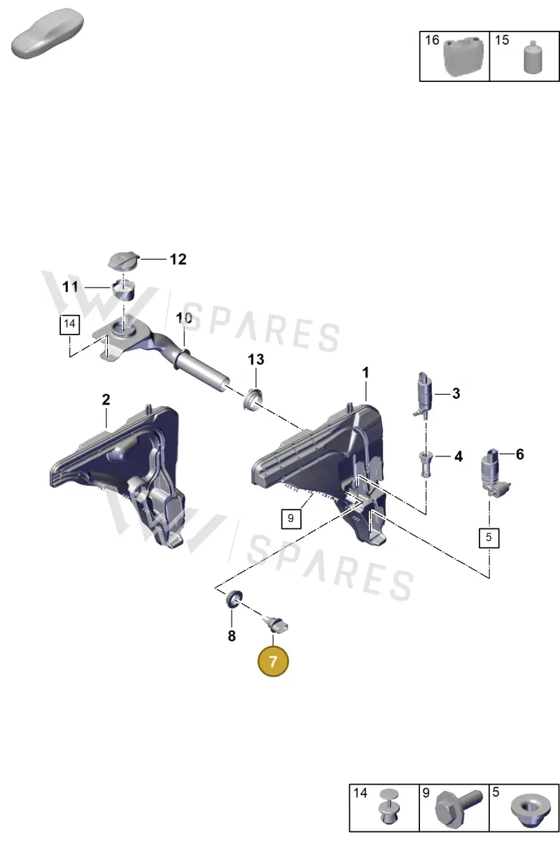 95562810500 — Porsche Cayenne Coupe (2023-2023) diagram p60906200, position 7