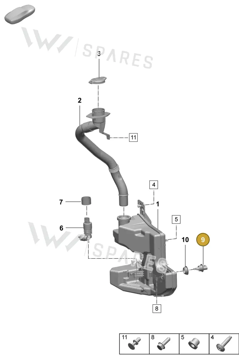 95562810500 — Porsche Macan (2024-2024) diagram p61906200, position 9