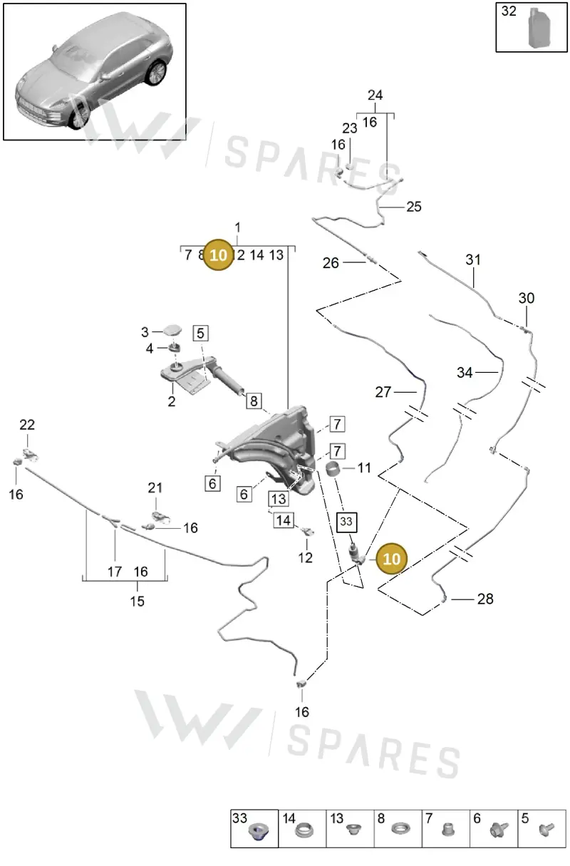 95562817201 — Porsche Macan (2018-2022) diagram p52904100, position 10