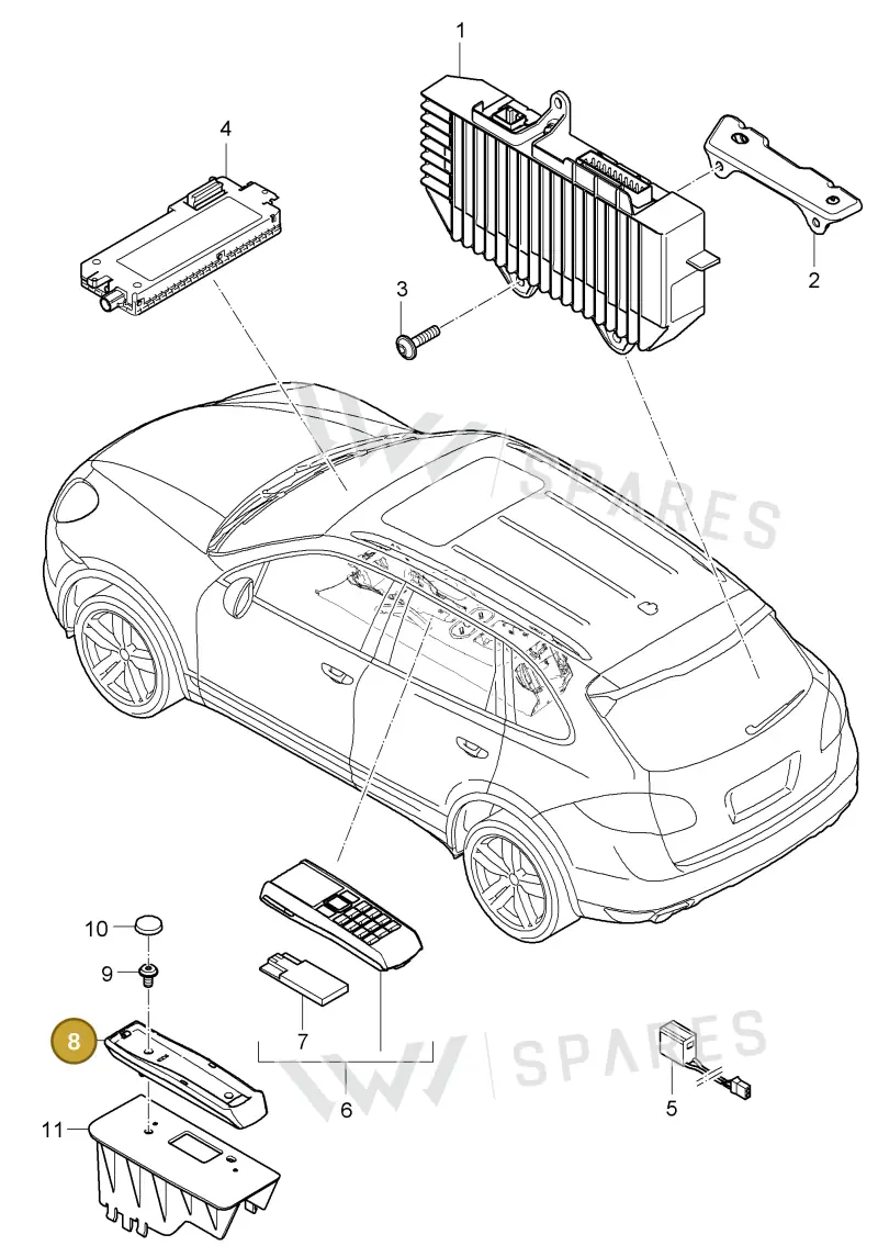 95564621400 — Porsche Cayenne (2010-2018) diagram p37911010, position 8