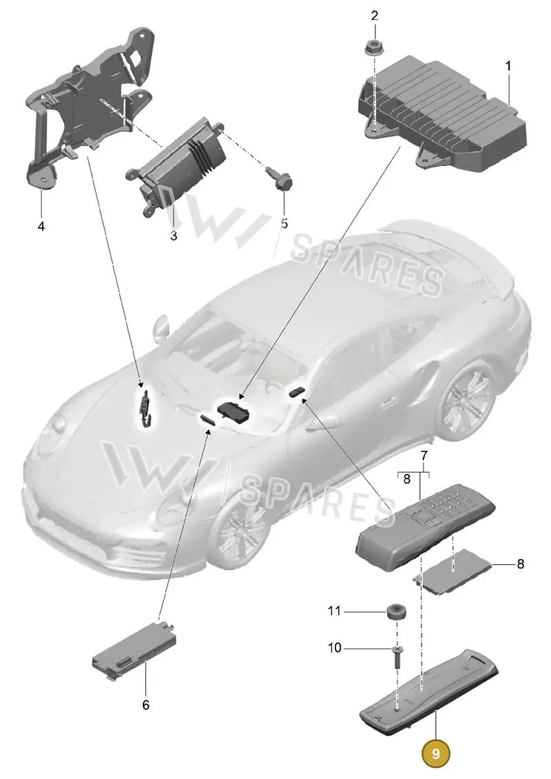 95564621400 — Porsche GT2 RS Clubsport (2013-2020) diagram p42911010, position 9