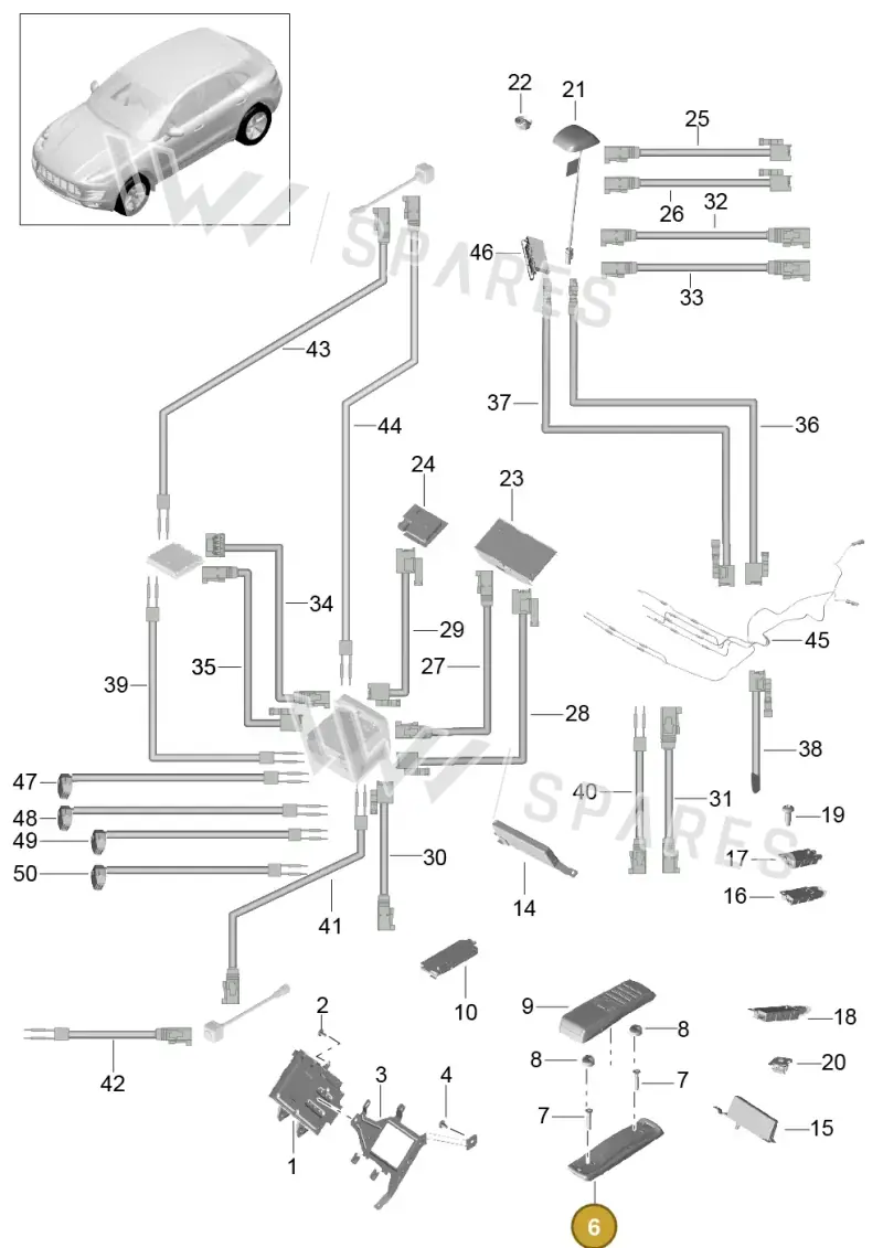 95564621400 — Porsche Macan (2013-2018) diagram p44911010, position 6