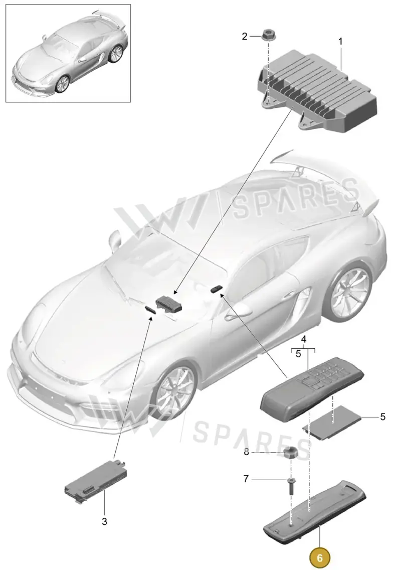 95564621400 — Porsche Cayman GT4 (2015-2016) diagram p45911010, position 6