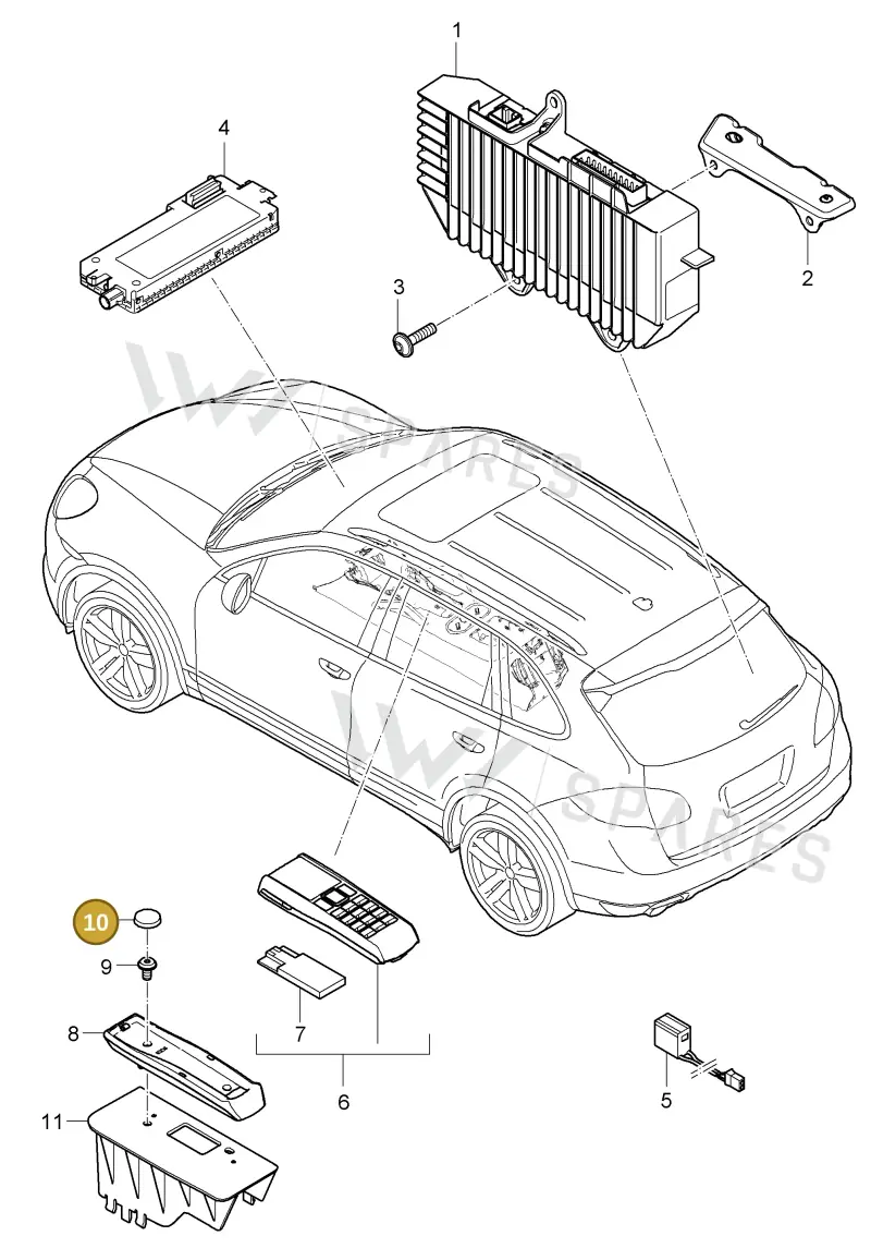 95564631100 — Porsche Cayenne (2010-2018) diagram p37911010, position 10