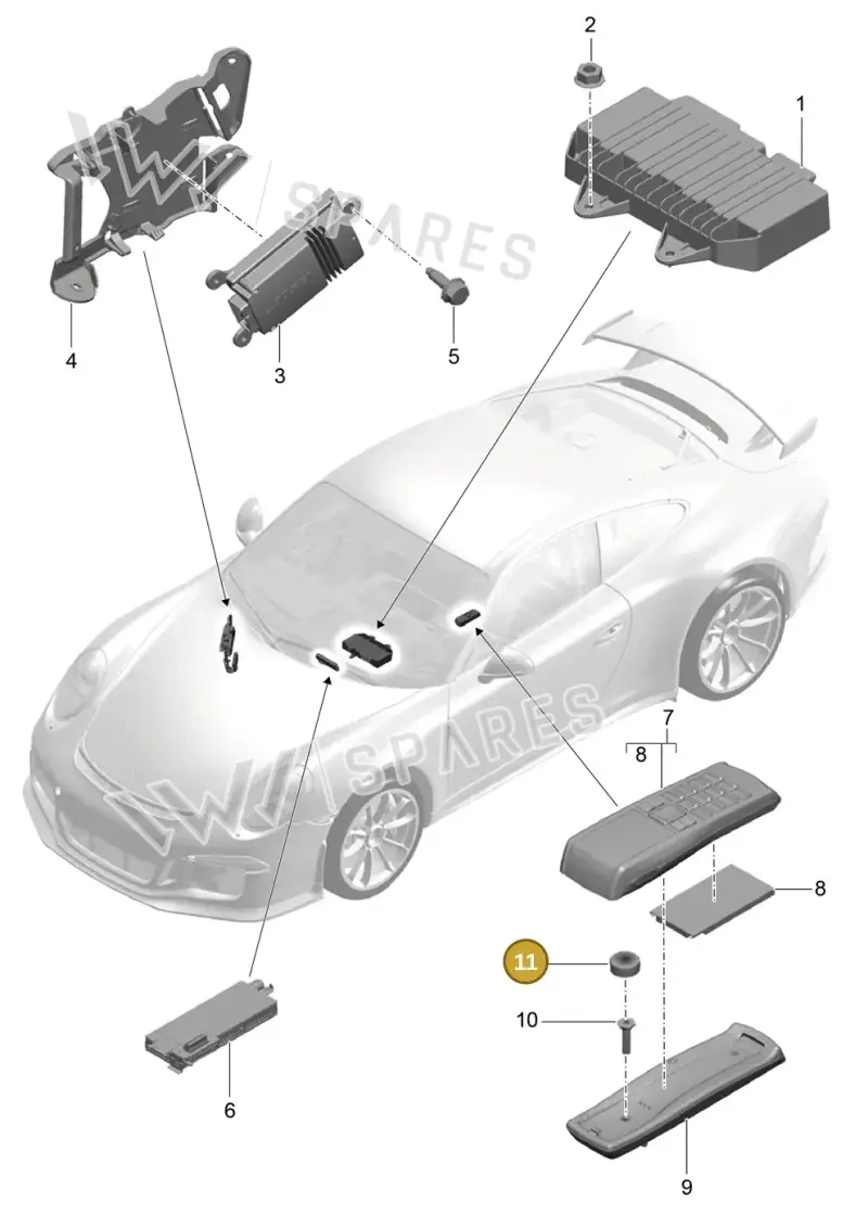 95564631100 — Porsche 911 (2013-2020) diagram p41911010, position 11