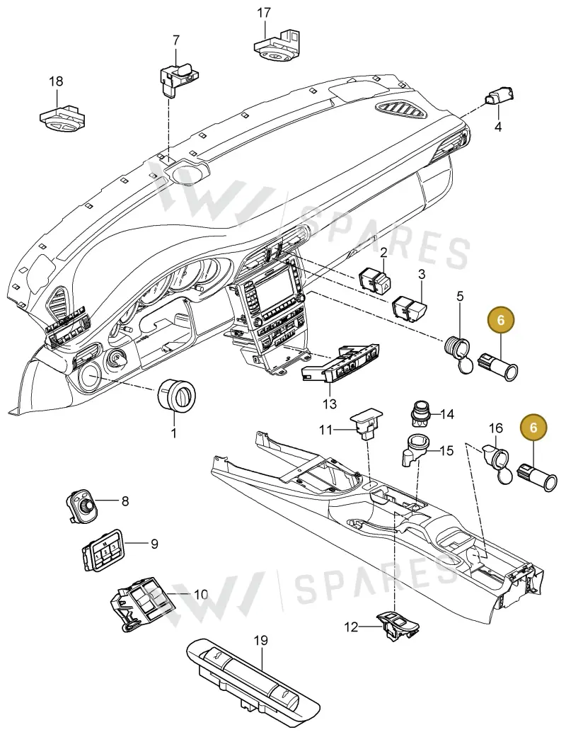 95565210700 — Porsche GT2 RS (2009-2012) diagram p36903005, position 6