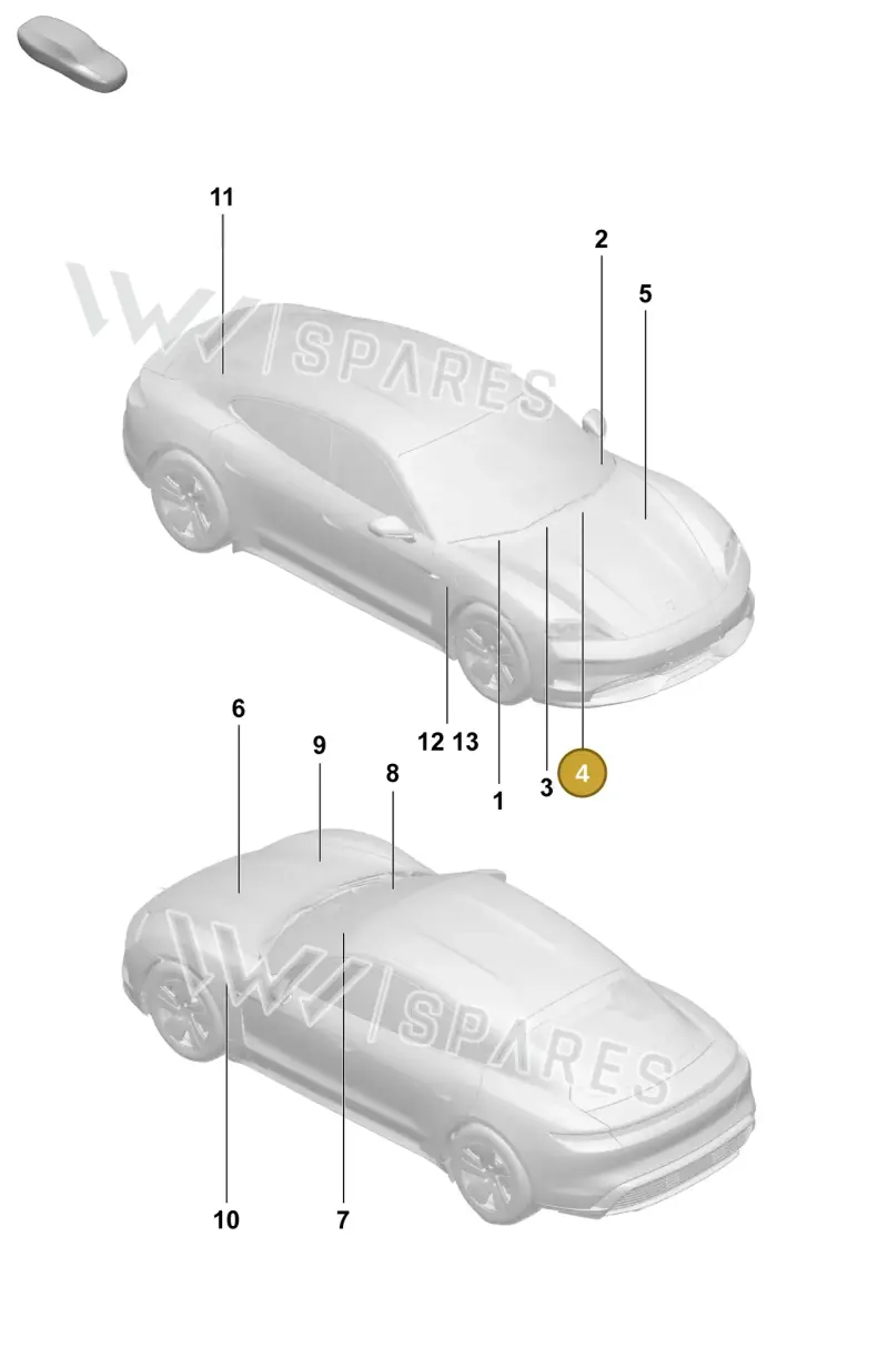 95570167300 — Porsche Taycan Sport Turismo (2023-) diagram p64003100, position 4