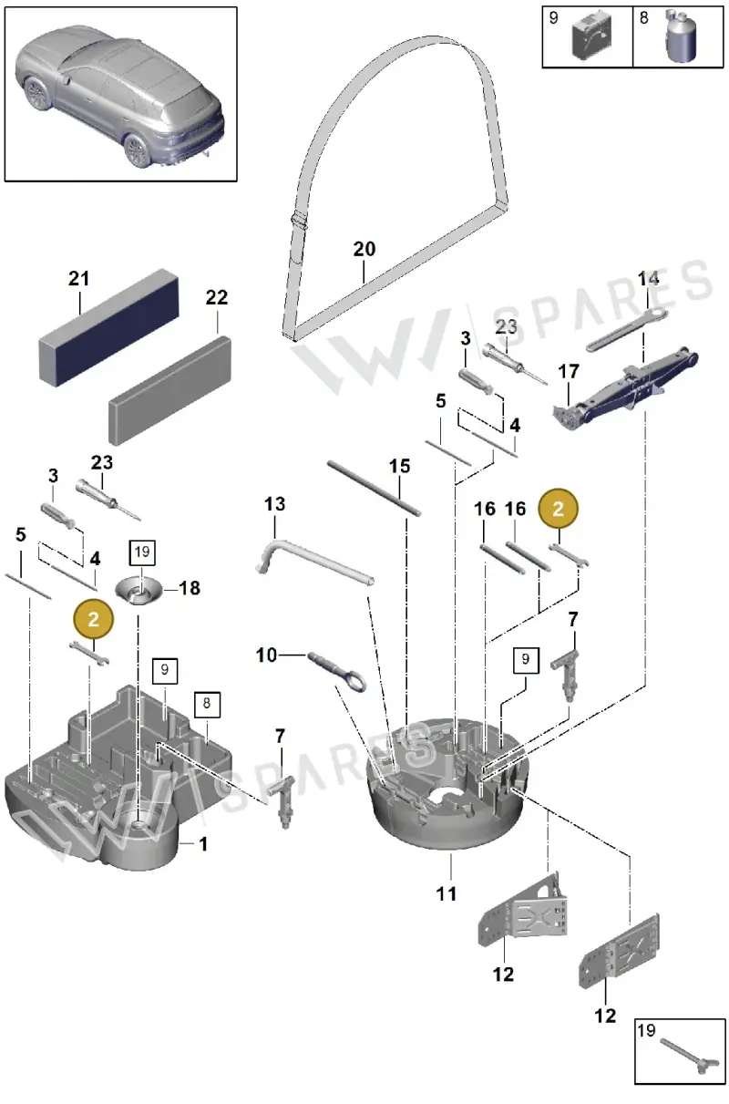 95572113503 — Porsche Cayenne (2017-2023) diagram p51001000, position 2