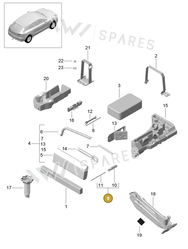 95572113504 — Porsche Macan (2013-2018) diagram p44001000, position 9