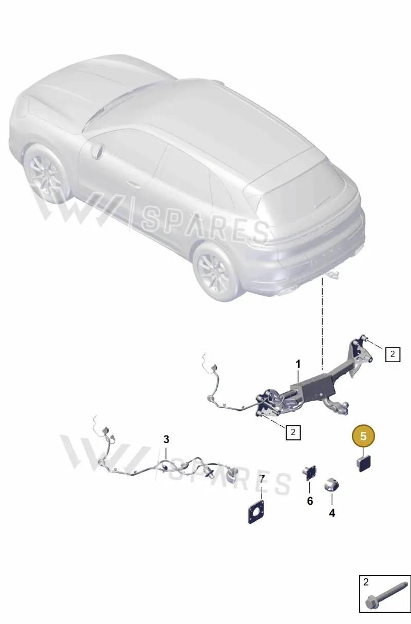 95572203000 — Porsche Cayenne Coupe (2023-2023) diagram p60002000, position 5