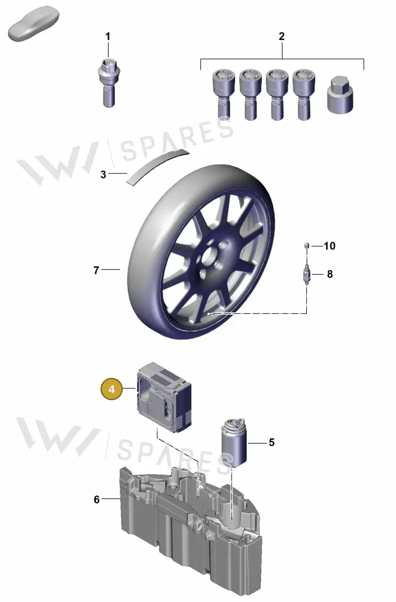 958012617 — Porsche Cayenne Coupe (2023-2023) diagram p60601300, position 4