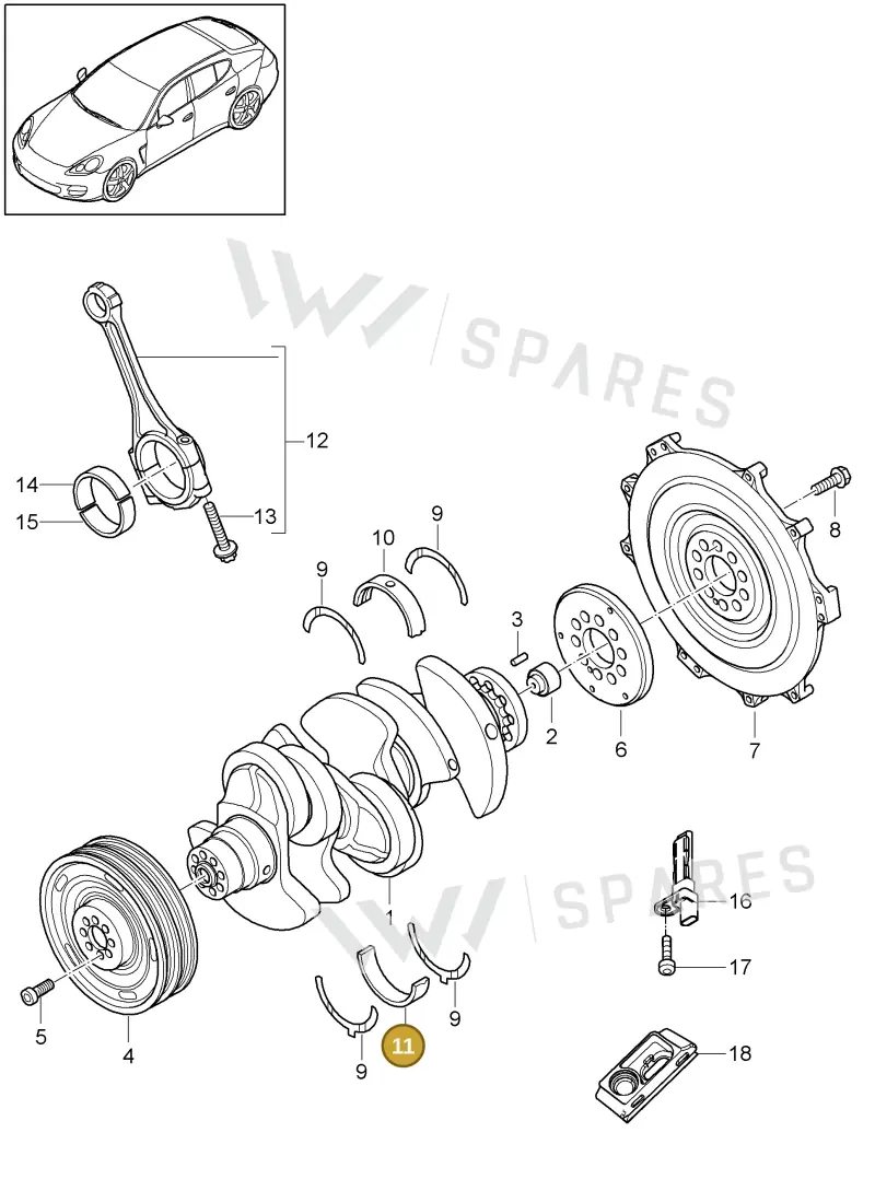 95810124200 — Porsche Panamera (2009-2016) diagram p35102015, position 11