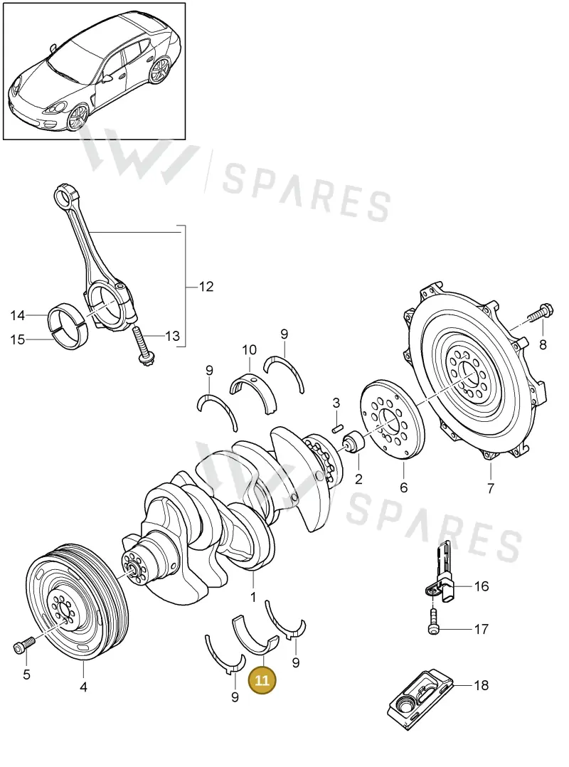 95810124202 — Porsche Panamera (2009-2016) diagram p35102015, position 11