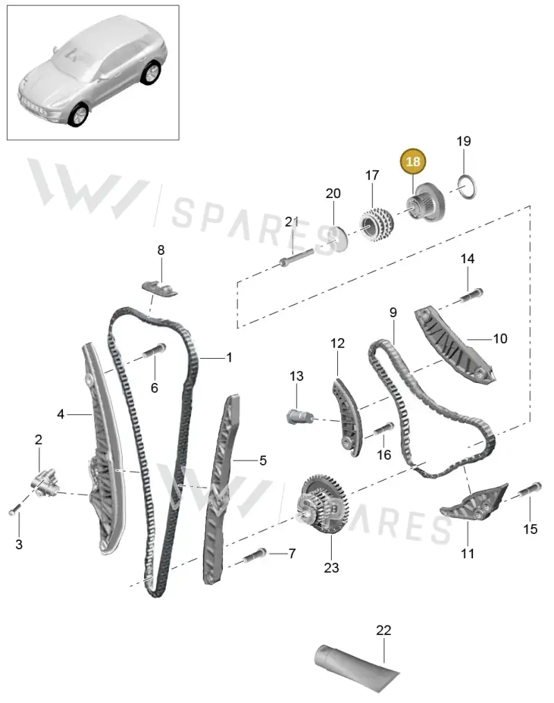 95810355900 — Porsche Macan (2013-2018) diagram p44103090, position 18