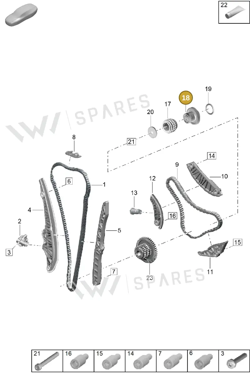 95810355900 — Porsche Cayenne Coupe (2023-2023) diagram p60103300, position 18