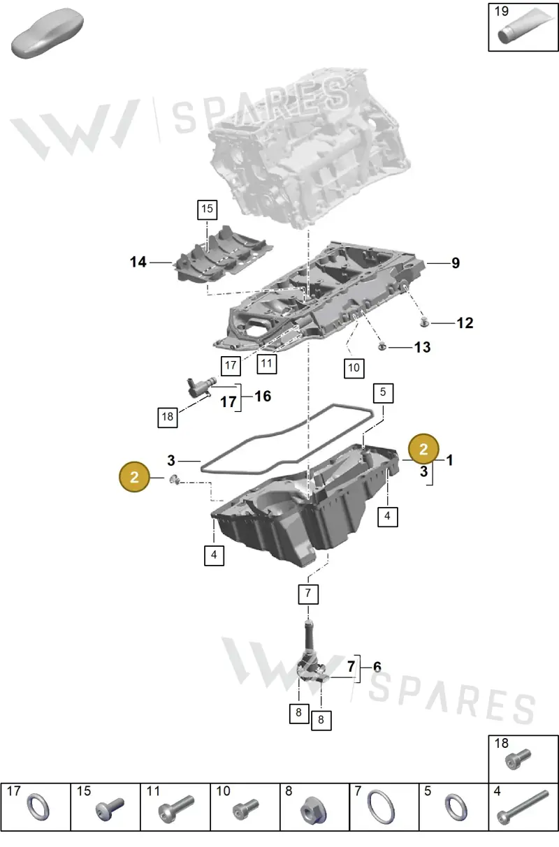 95810380100 — Porsche Cayenne Coupe (2023-2023) diagram p60104100, position 2