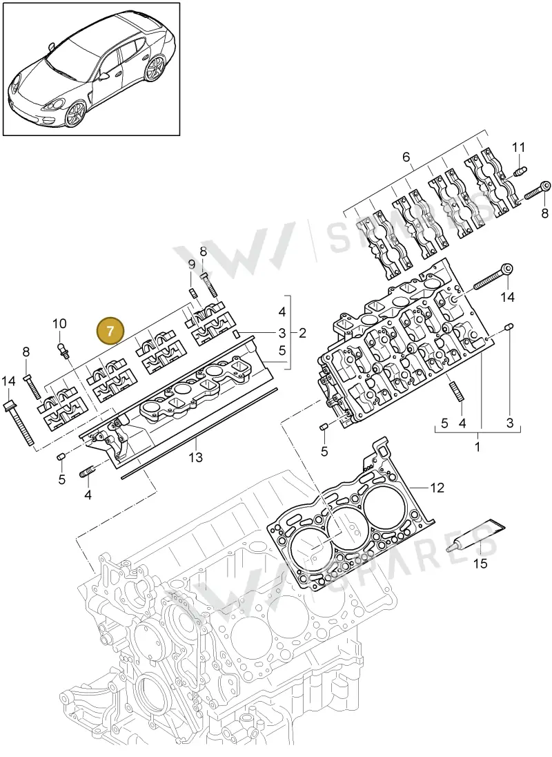 95810496000 — Porsche Panamera (2009-2016) diagram p35103010, position 7