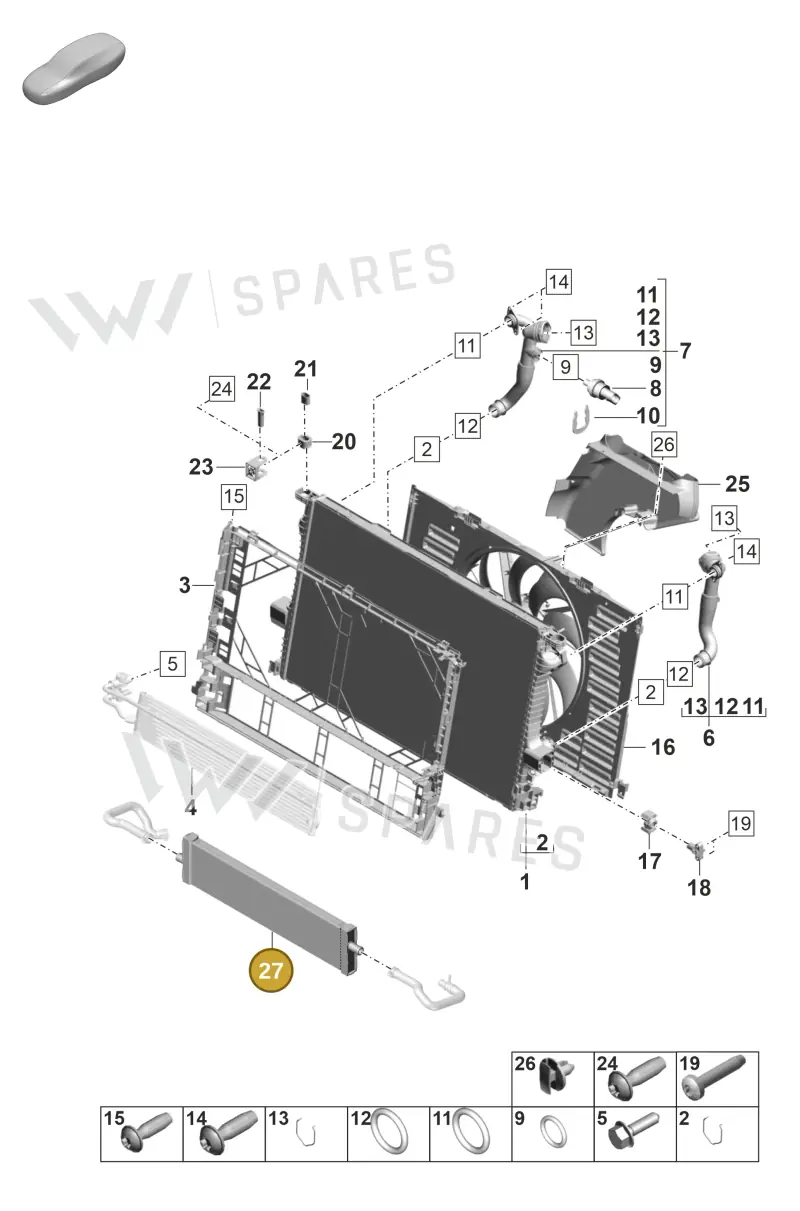 95810621210 — Porsche Panamera (2020-2023) diagram p58105200, position 27