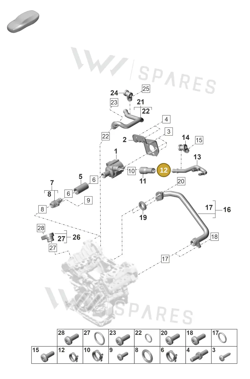 95810651710 — Porsche Panamera (2023-2025) diagram p58105110, position 12