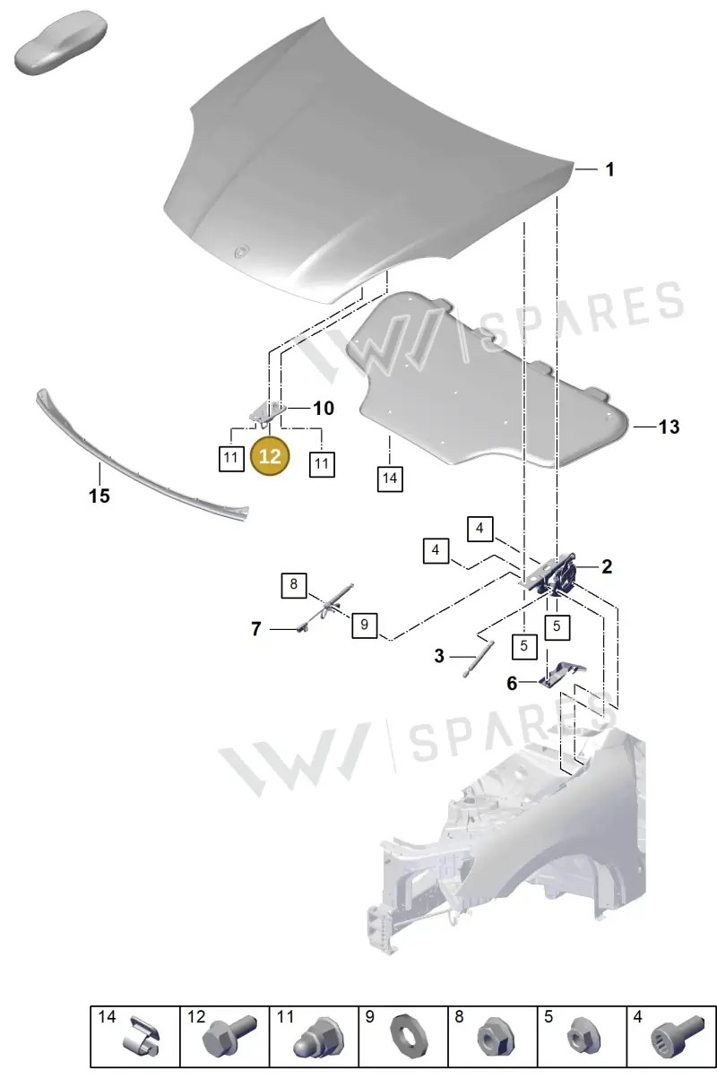 95810653200 — Porsche Cayenne Coupe (2023-2023) diagram p60803000, position 12