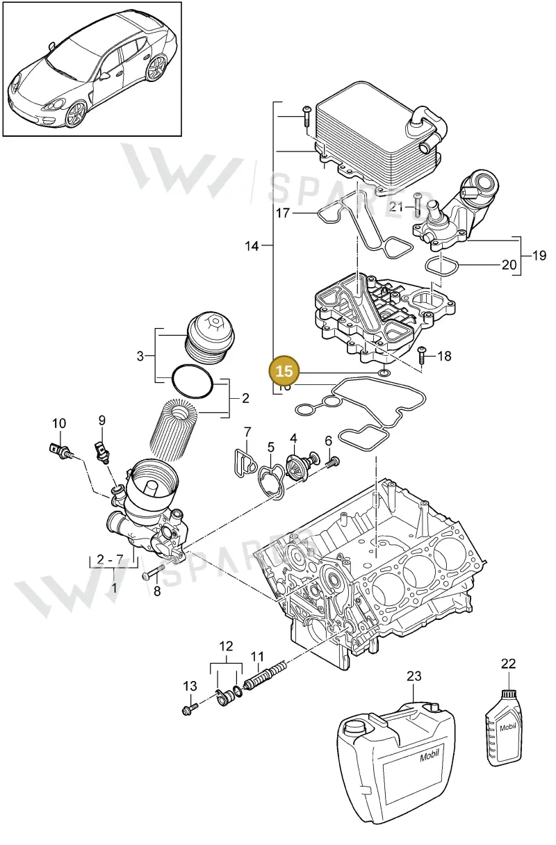 95810717520 — Porsche Panamera (2009-2016) diagram p35104080, position 15