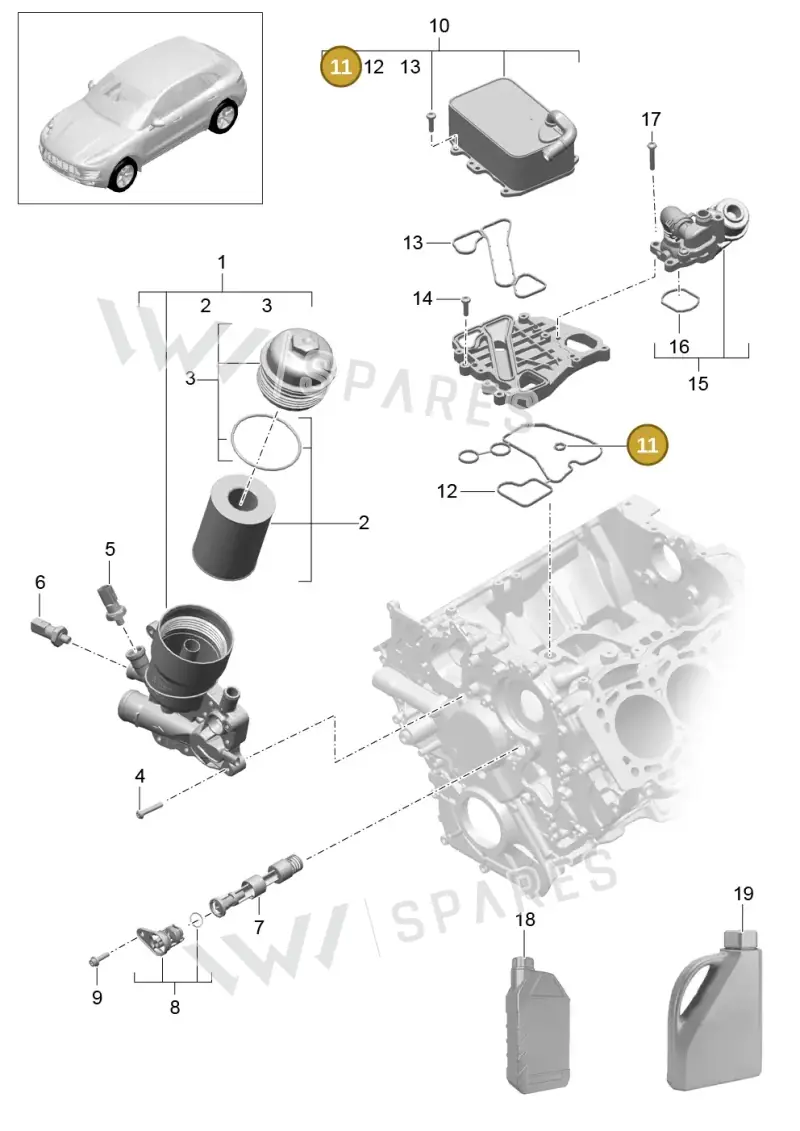 95810717520 — Porsche Macan (2013-2018) diagram p44104070, position 11
