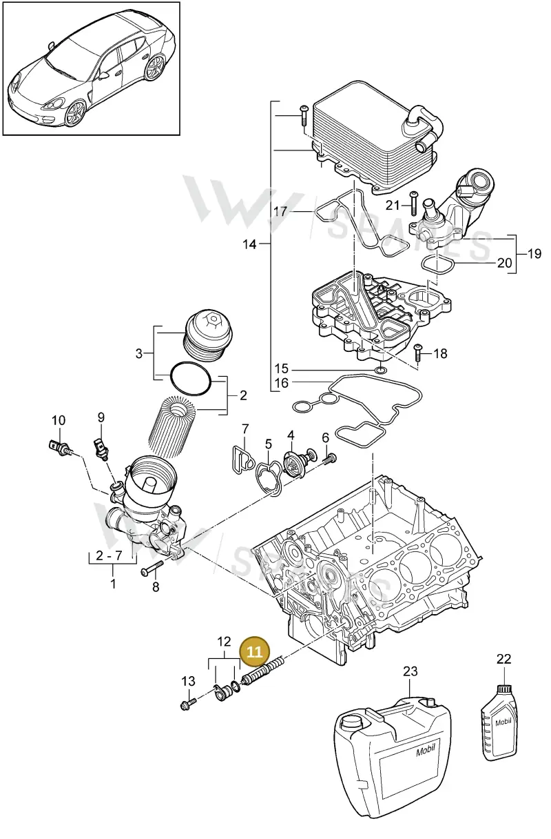 95810720120 — Porsche Panamera (2009-2016) diagram p35104080, position 11
