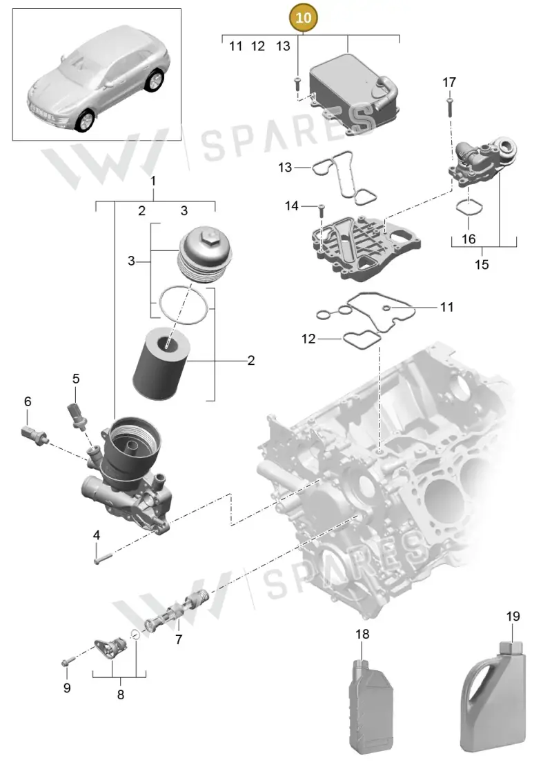 95810727121 — Porsche Macan GTS (2013-2018) diagram p44104070, position 10
