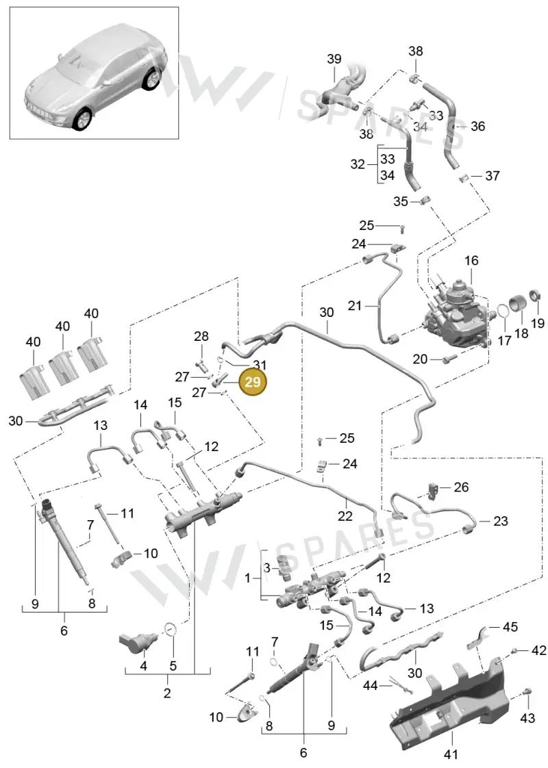 95811060201 — Porsche Macan GTS (2013-2018) diagram p44107040, position 29