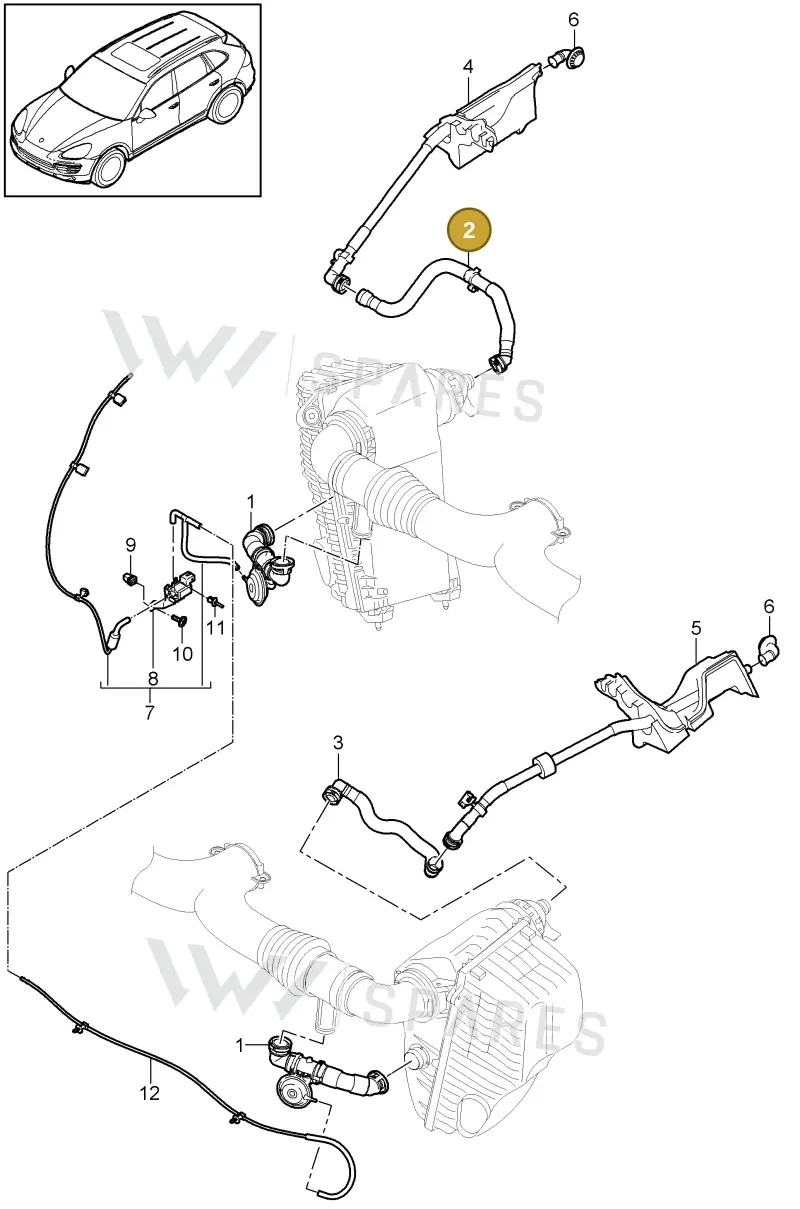 95811062400 — Porsche Cayenne (2010-2018) diagram p37106000, position 2