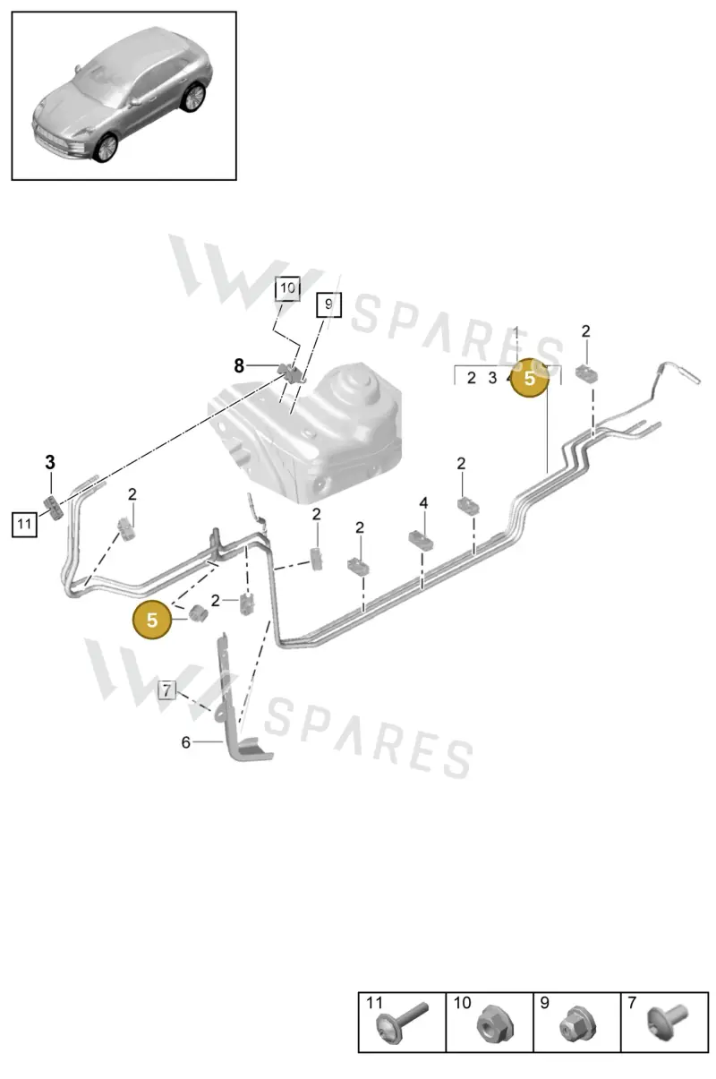 95811072240 — Porsche Macan R4 TFSI (2018-) diagram p52000081, position 5