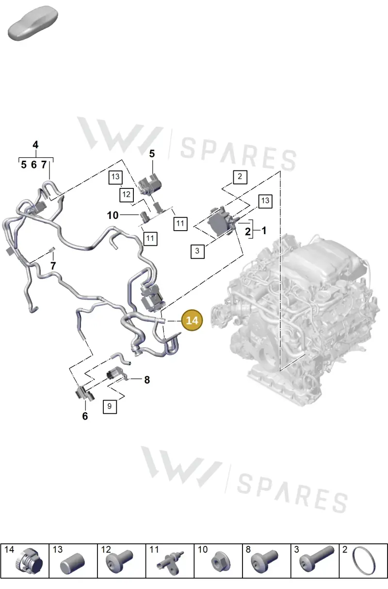 95811086300 — Porsche Panamera (2023-2025) diagram p62108000, position 14
